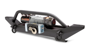 Jeep Wrangler Front Winch Bumpers - Body Armor 4x4 - Steel with Integrated Winch Plate - Black - `87-`06